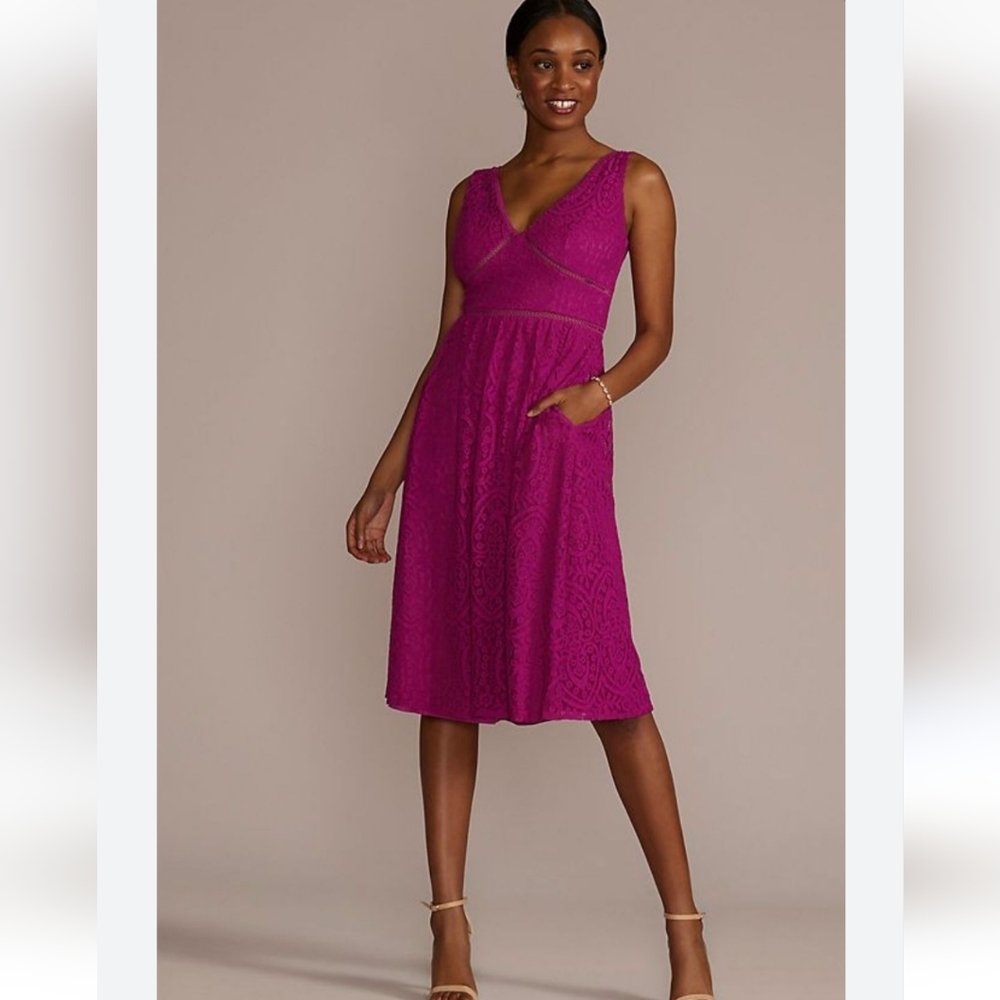 NWT berry size 2 dress lace